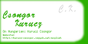 csongor kurucz business card
